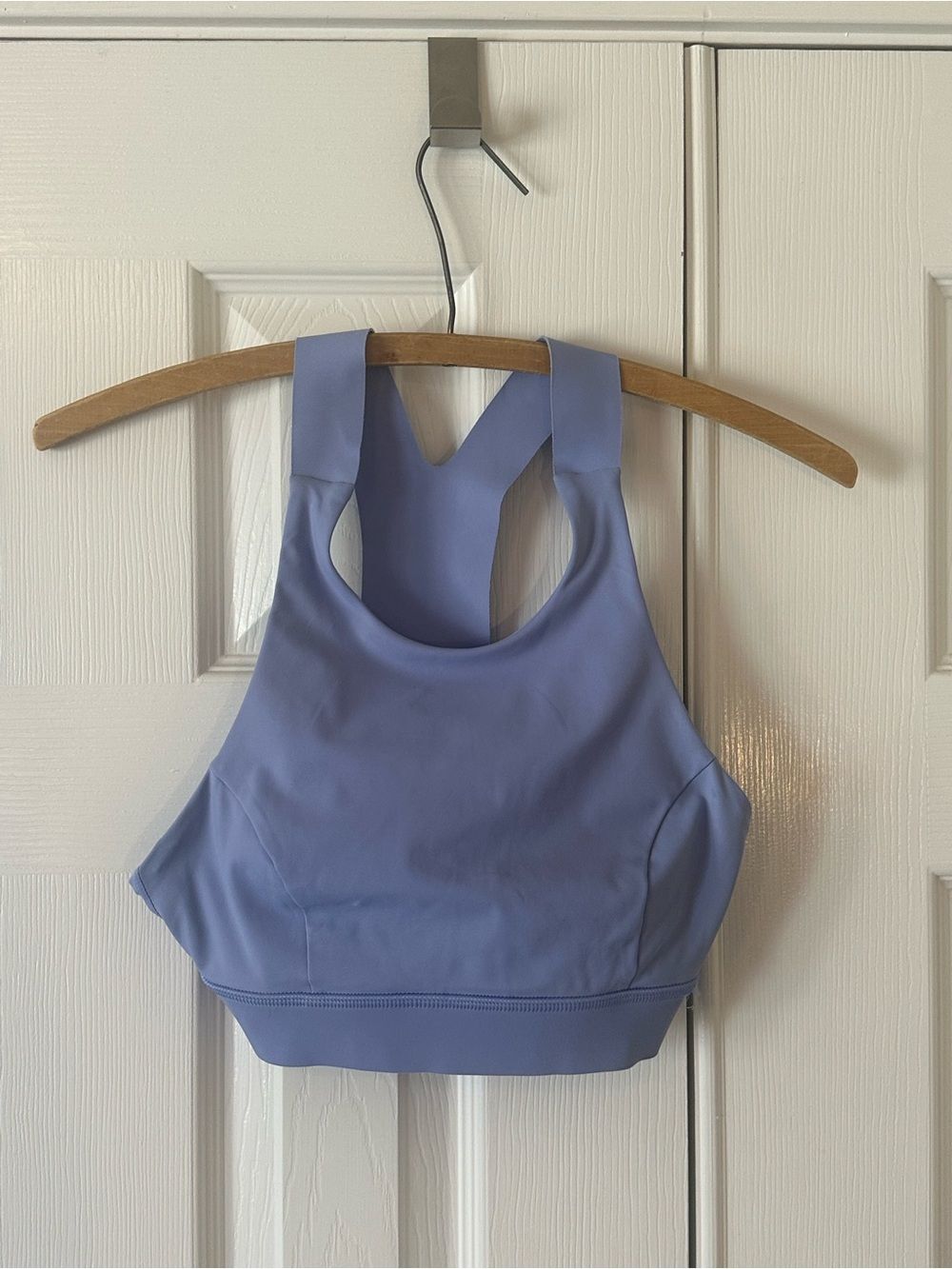 lululemon athletica Fast and Free Light Blue High-Neck Sports Bra